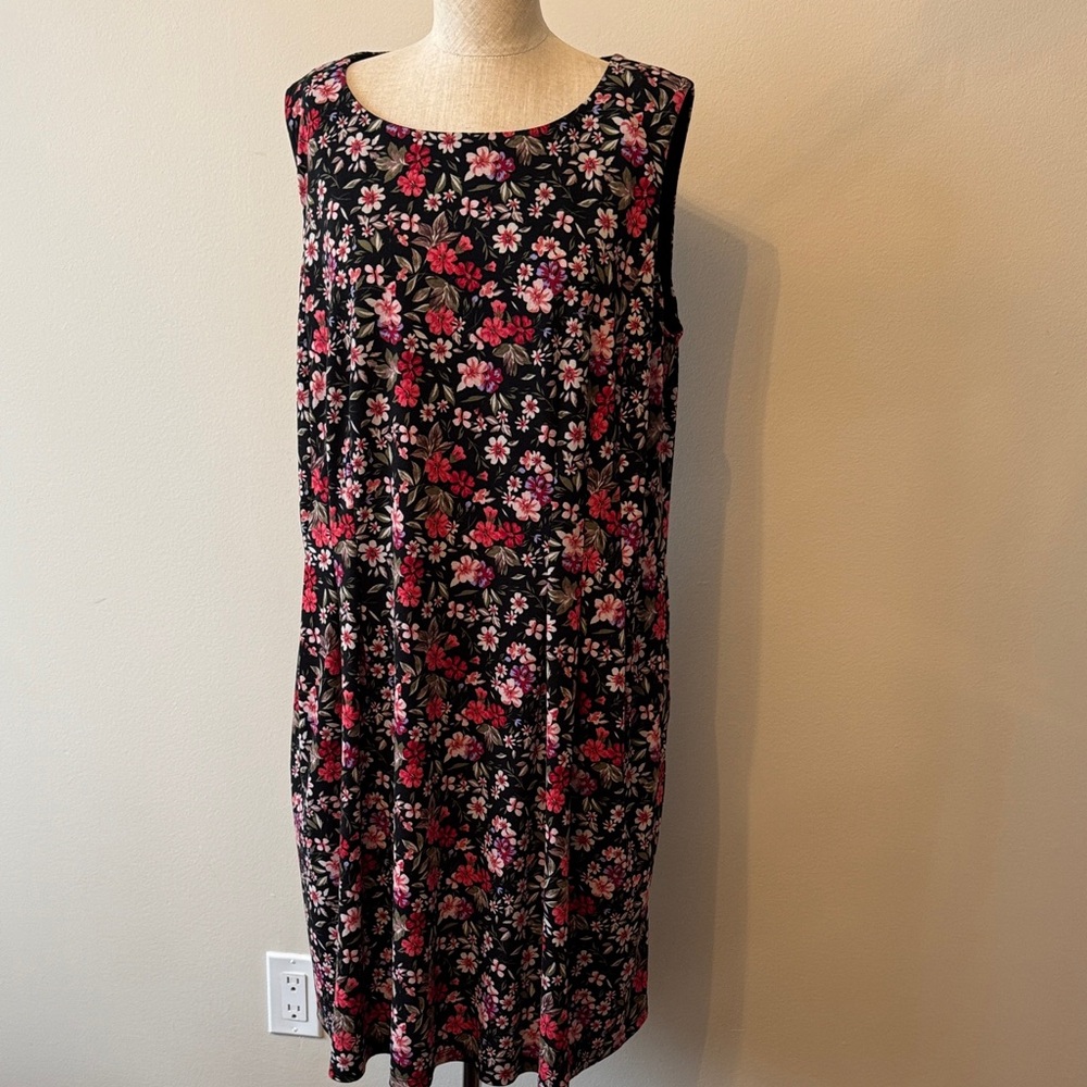 Laura  Black and pink Floral Dress